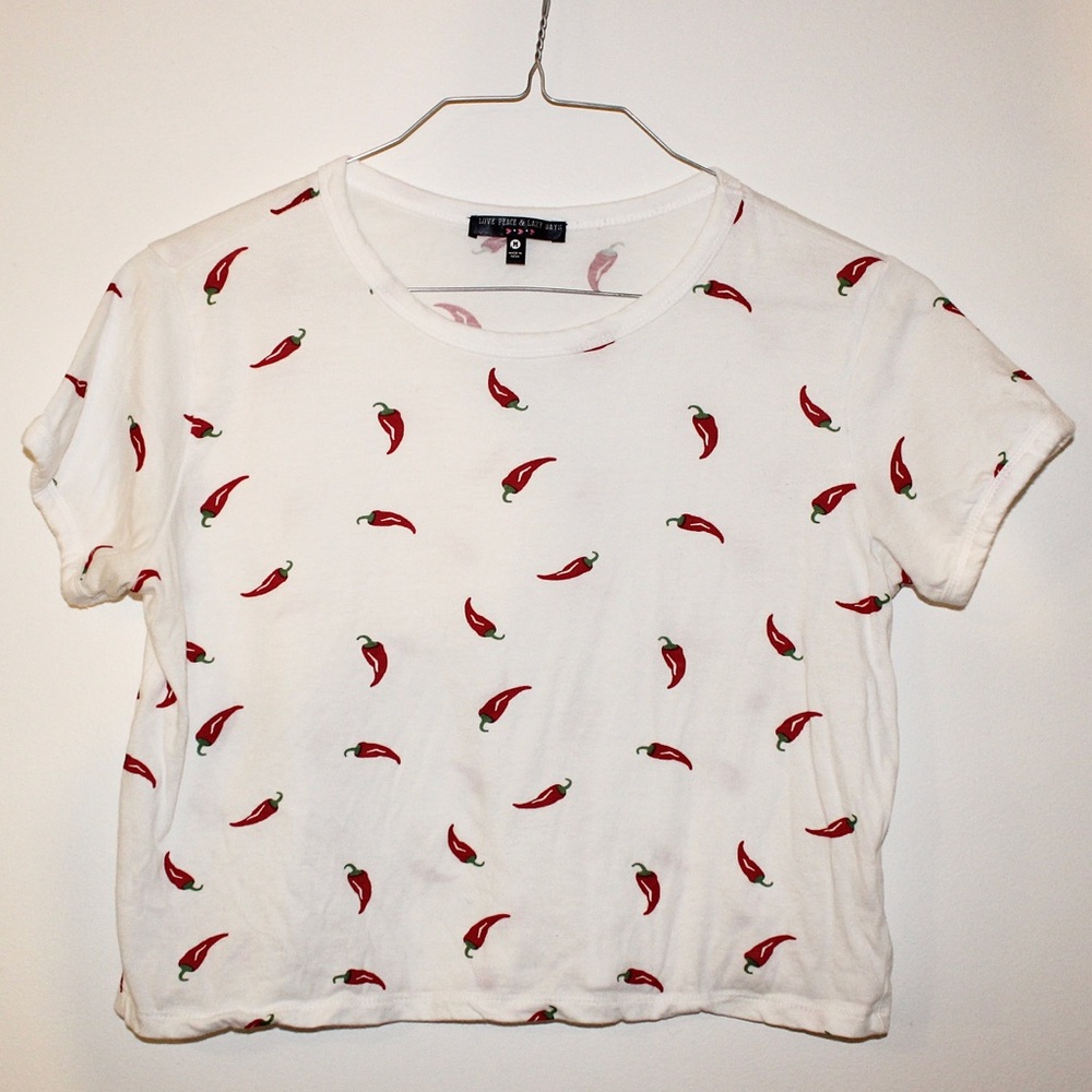 SOLD Pepper Pattern Cotton T-Shirt